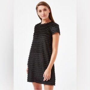 Traffic People Black eyelash  dress with pockets!